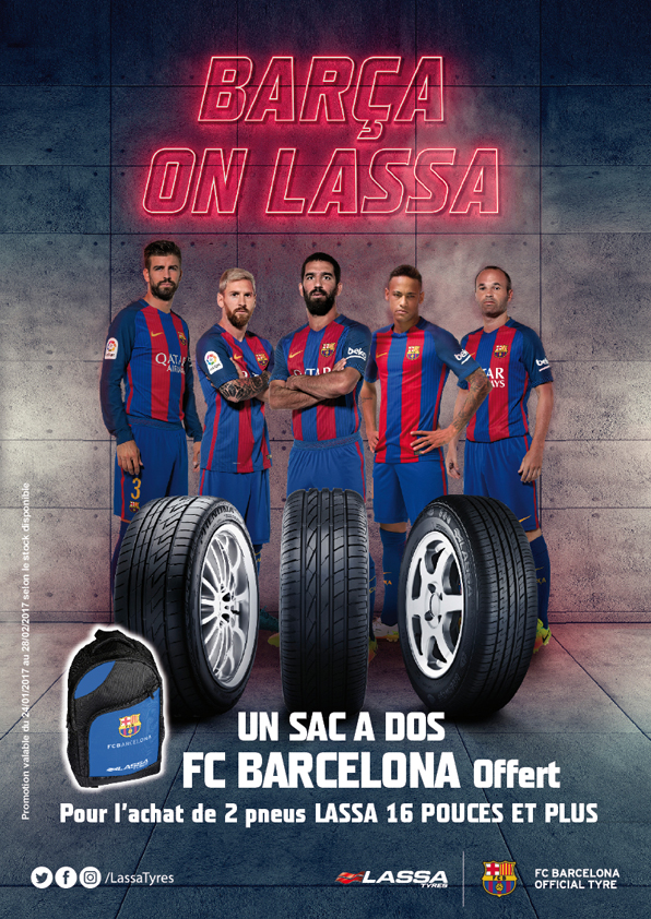 Affiche Sac FCB Lassa Tyres Football A4