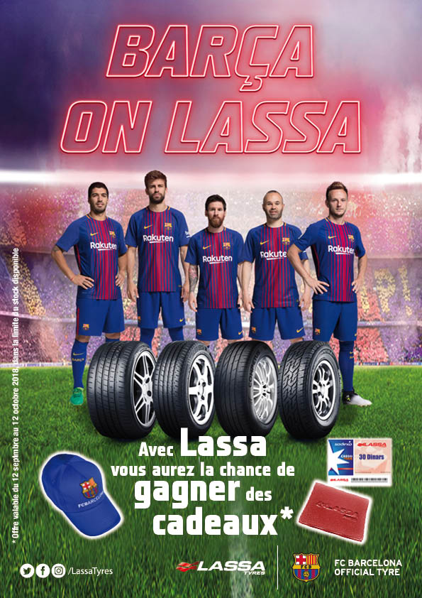 Affiche A4 FCB Lassa Tyres Promo Septembre 2018